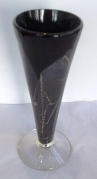 SOLD Silver Leaf Champagne Glass