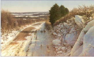 Surrey Roadside in Snow