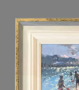 Typical Tina Morgan framing style. Adds 20cm to the height and width of the painting.
