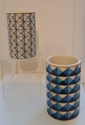 Faceted Small Sill Vases No.1