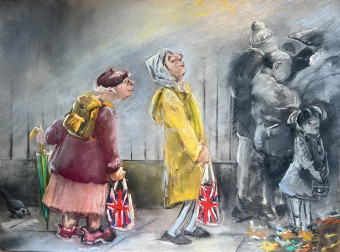 HR 51544 The London Look The Queue! 30x40cm £1295