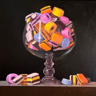 Liquorice Allsorts in a Glass Bowl