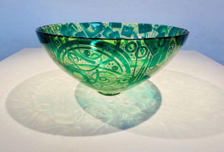 SOLD Cubist Bowl 'Square Route'
