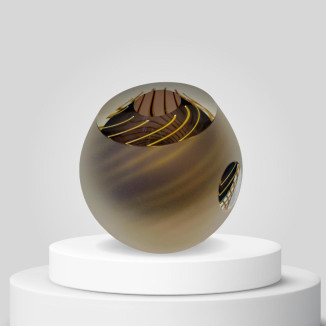 Medium Dizzy Spiral Bowl, Aubergine