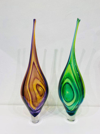 LR 50459 + 50460 Eccentric Concentric Vases £710 each