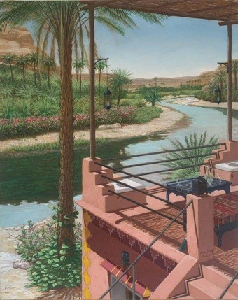 LR 51214 L'Ecolodge d'Adil Ouarzazate (Adil's Ecolodge at Ouarzazate) 81 x 65 £3195