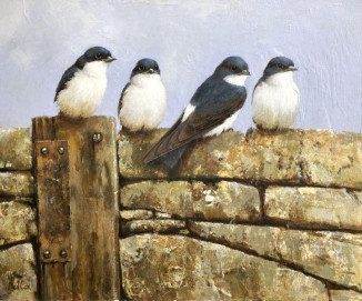 SOLD The Old Wall - House Martins
