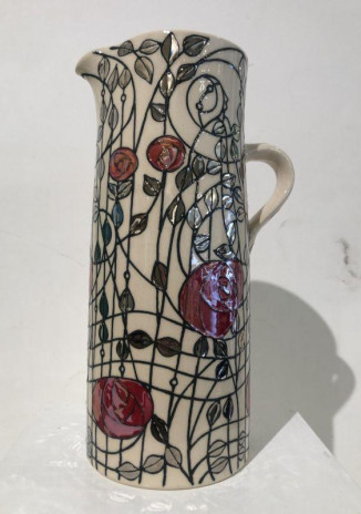 Rose Lines Tall Jug