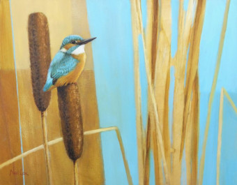 LR 51592 Lakeside Kingfisher 30x38cm £1345