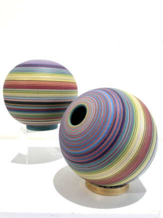 Striped Sphere & Base no42