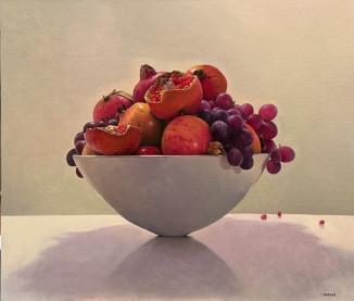 SOLD Pomegranates In A Bowl