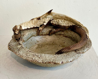 Dragon on a Textured Bowl