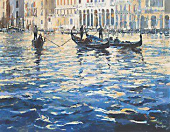 LR49326 Across the Canal Flooded with Light Venice 70 x 50cm £3750