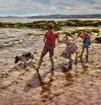 Lr 51562 Beach Combers 61x56cm Oil £4595