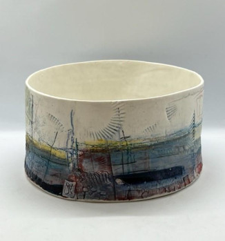 Abstract Coastal Landscape Bowl