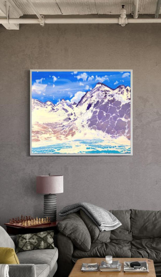 Example of Michael Sole Painting on Wall.