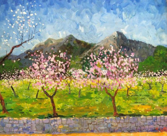 LR 51217 Almond Blossom Mallorca 56cm x 66cm £2250