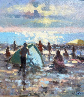 Light Through a Blue Beach Tent