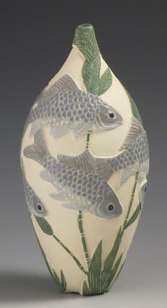 SOLD Pale Blue Goldfish Vessel
