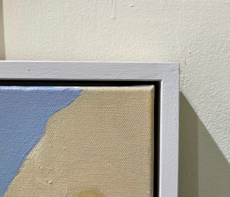 Typical Rebecca Barnard framing style. Adds 3cm to the height and 3cm to the width of the painting.