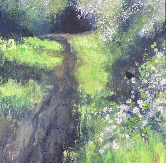 Blackthrorn Froth on a Green Path