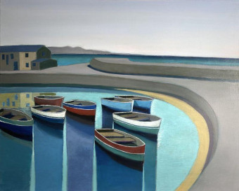 LR 51541 Lyme Harbour Moorings 61x76 £2125