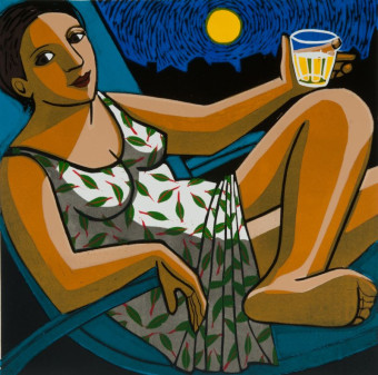 LR 51899 Summer Moon linocut 45x45 £850